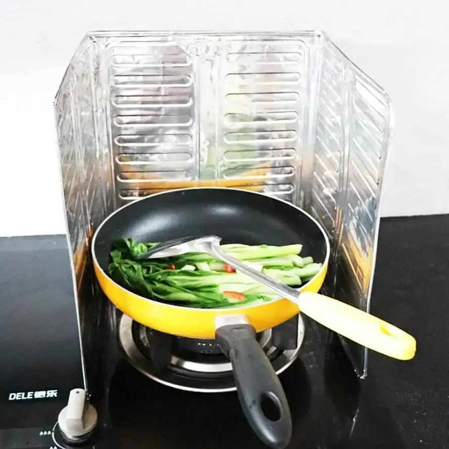 1 Pcs Kitchen Supplies Stove Oil-Proof Splash Guard Board Article Removable Cooking Frying Oil Gas Kitchenware Accessories Tools