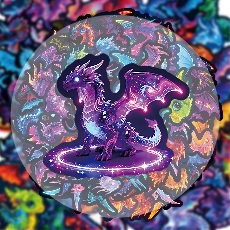 

56 неоновых наклеек с изображением дракона в западном стиле, подходят для бутылок с водой, ноутбуков, украшения телефонов, чемоданов, скейтбордов, гитар, подарочных коробок, украшений для вечеринок, праздничных подарков