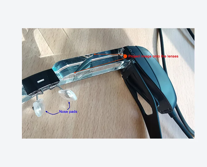 Epson Moverio BT-40 Smart Glasses AR-Headset 120 Zoll Full HD 1080P OLED-Mikroprojektion Freisprecheinrichtung für Smartphones bis zu 6,8 Zoll