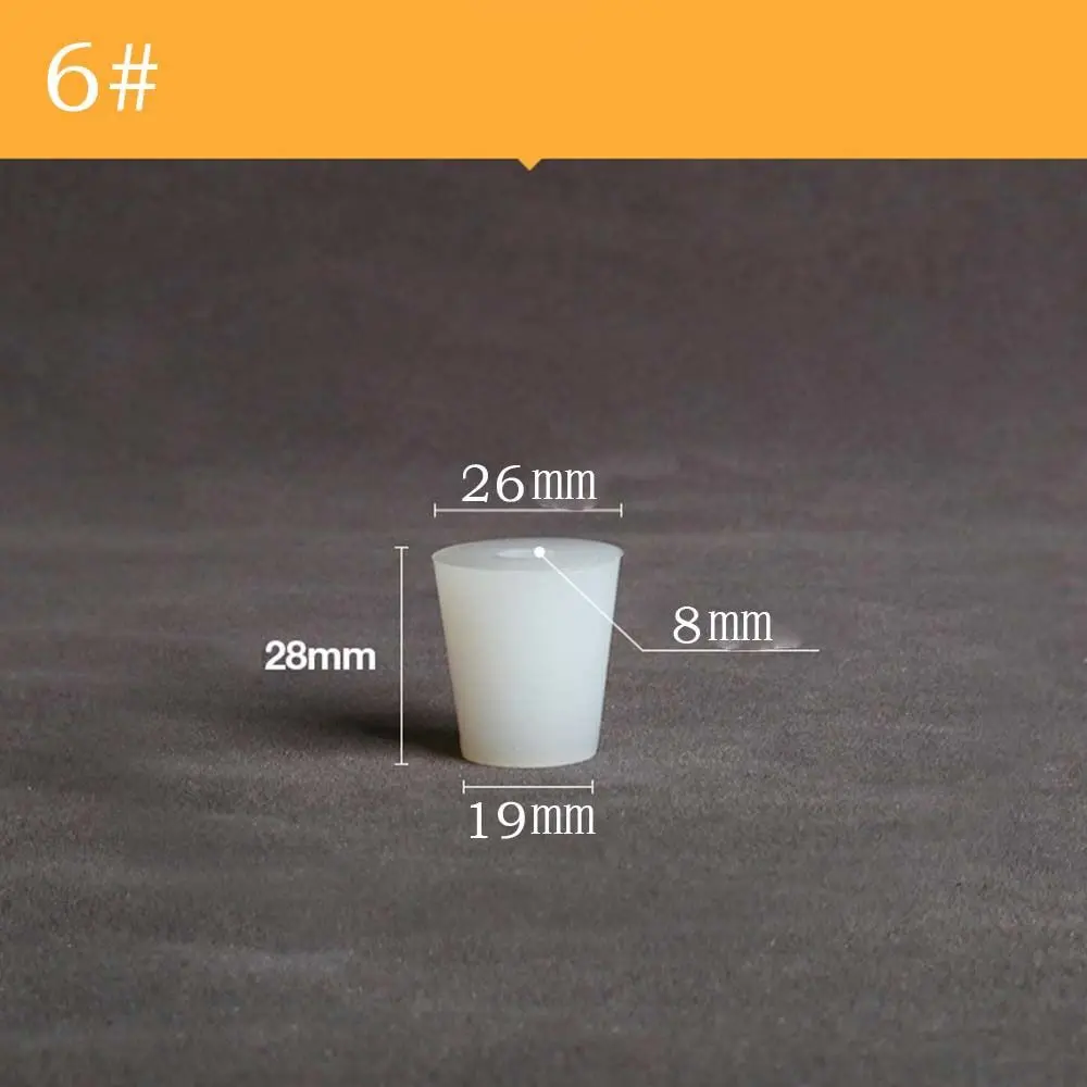 Hollow Conical Wide Mouth Bottle Water Pipe Silicone Plug Fermenter Cover Bottle Stopper Test Tube