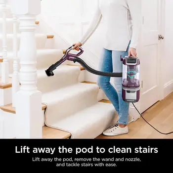 ADV 업라이트 진공, DuoClean PowerFins HairPro 및 악취 중성화 기술, 와인 퍼플, 0.8 Qt 먼지 컵 Best5 ADV 업라이트 진공, DuoClean PowerFins HairPro 및 악취 중성화 기술, 와인 퍼플, 0.8 Qt 먼지 컵 Best5