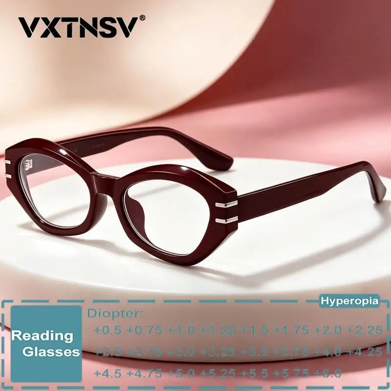 2026 Irregular Small Frame Reading Glasses Men Women Retro Anti Blue Light Eye Protection Prescription Eyewear Presbyopic Shades