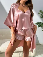 Autumn New Women's Pajamas Sexy Fashion Pajamas Set And Simple Robe Three Piece Women's Loungewear for Valentine's Day - Image 4