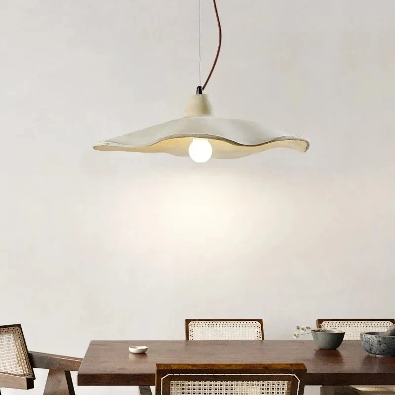 Wabi Sabi Pendant Light Nordic Cream Chandelier Modern Vintage LED Hanging Lamp For Bedroom Restaurant Bar Dining Room Decor