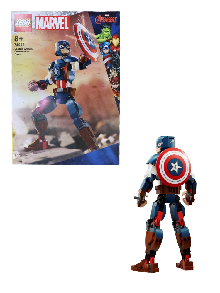 

LEGO 76258 Superhero Marvel America Captain Doll Assembly Block Toy Children's Day Gift