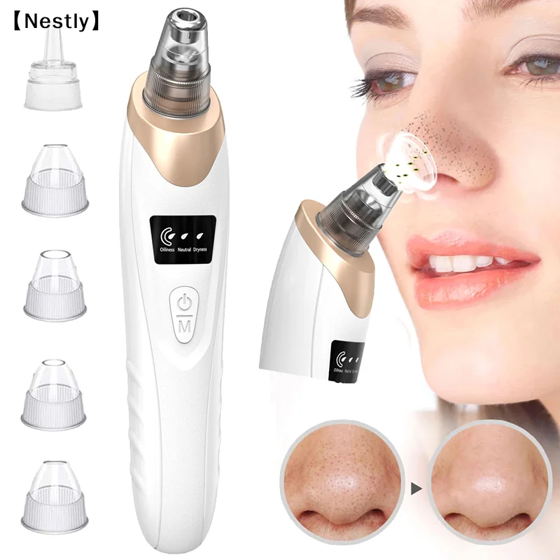 Electric Blackhead Remover Vacuum Cleaner Black Spots Removal Facial Deep Cleansing Pore Cleaner Machine Face Skin Care 〔Nest〕