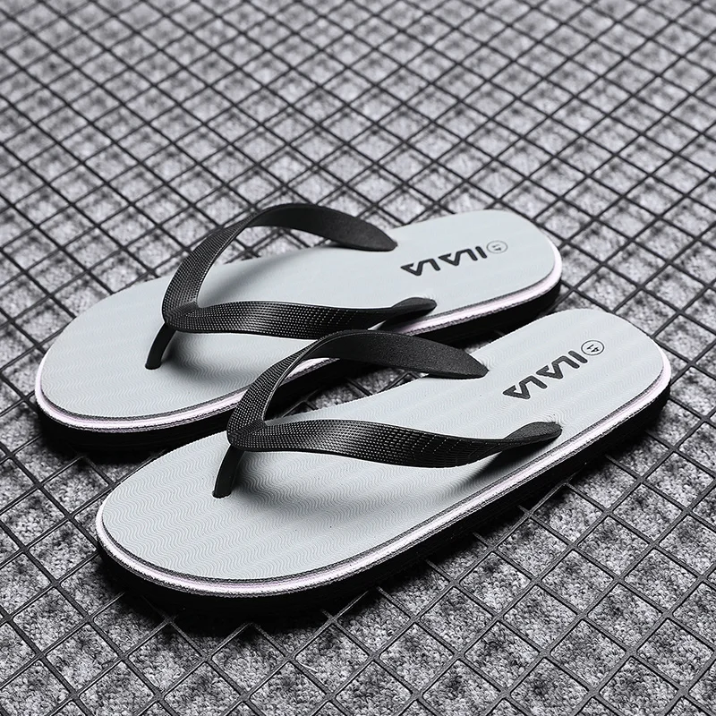 Men's Flip-Flops, Simple Color Scheme Design, Versatile and Lightweight Eva Slippers for Everyday Beach Wear