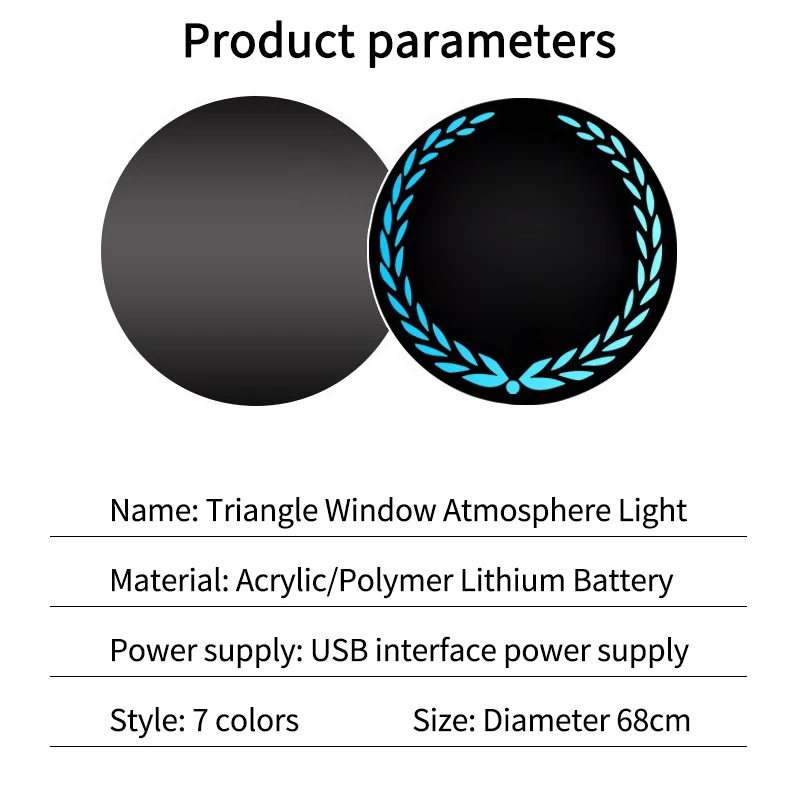 ثلاثية الأبعاد سيارة مثلث نافذة الديكور مصباح لتهيئة الجو لنيسان X-trail قاشقاي ملاحظة جوك سنترا باترول نافارا ميكرا ليف ألميرا