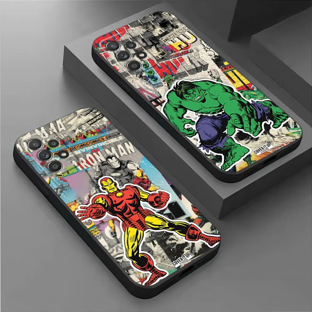 Marvel Hero Ironman Spiderman Case for Samsung Galaxy A42 A32 A33 A72 A22 A54 A34 A53 A23 A11 A21s A13 A73 A12 A14 A52 Cover