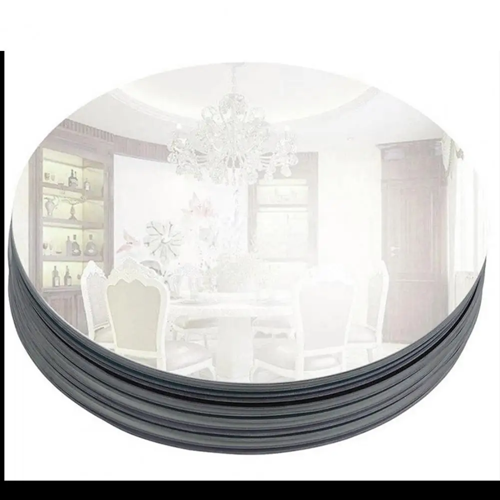 20cm Acrylic Party Tray Wedding Celebration Table Centerpiece Mirror Tray Round Candle Tray DIY  Mirror Surface For Party Decor