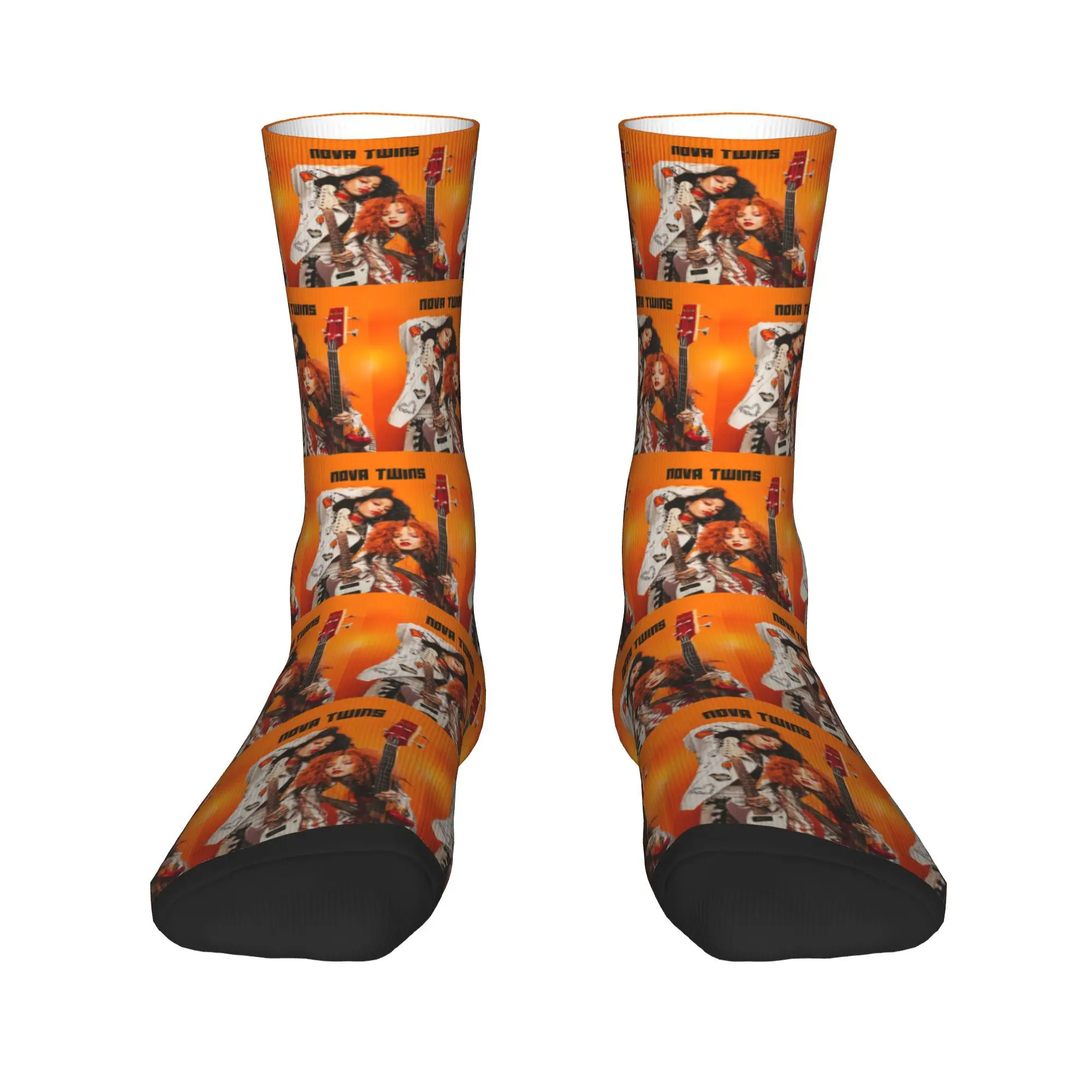 جوارب Nova Twins لجميع المواسم، جوارب Harajuku فائقة النعومة، جوارب دائرية للرجال والنساء، هدايا عيد الميلاد