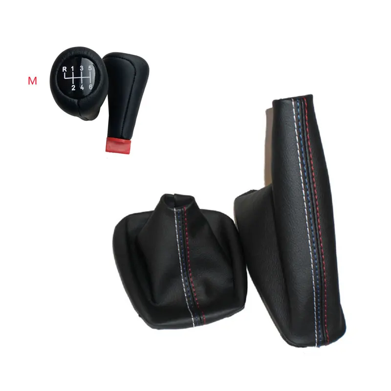 5 6 geschwindigkeit Manuelle MT Schaltknauf Mit Echt Leder Handbremse Gamasche Shift Boot Für BMW 3 Serie E36 e46 M3 – Detail 7
