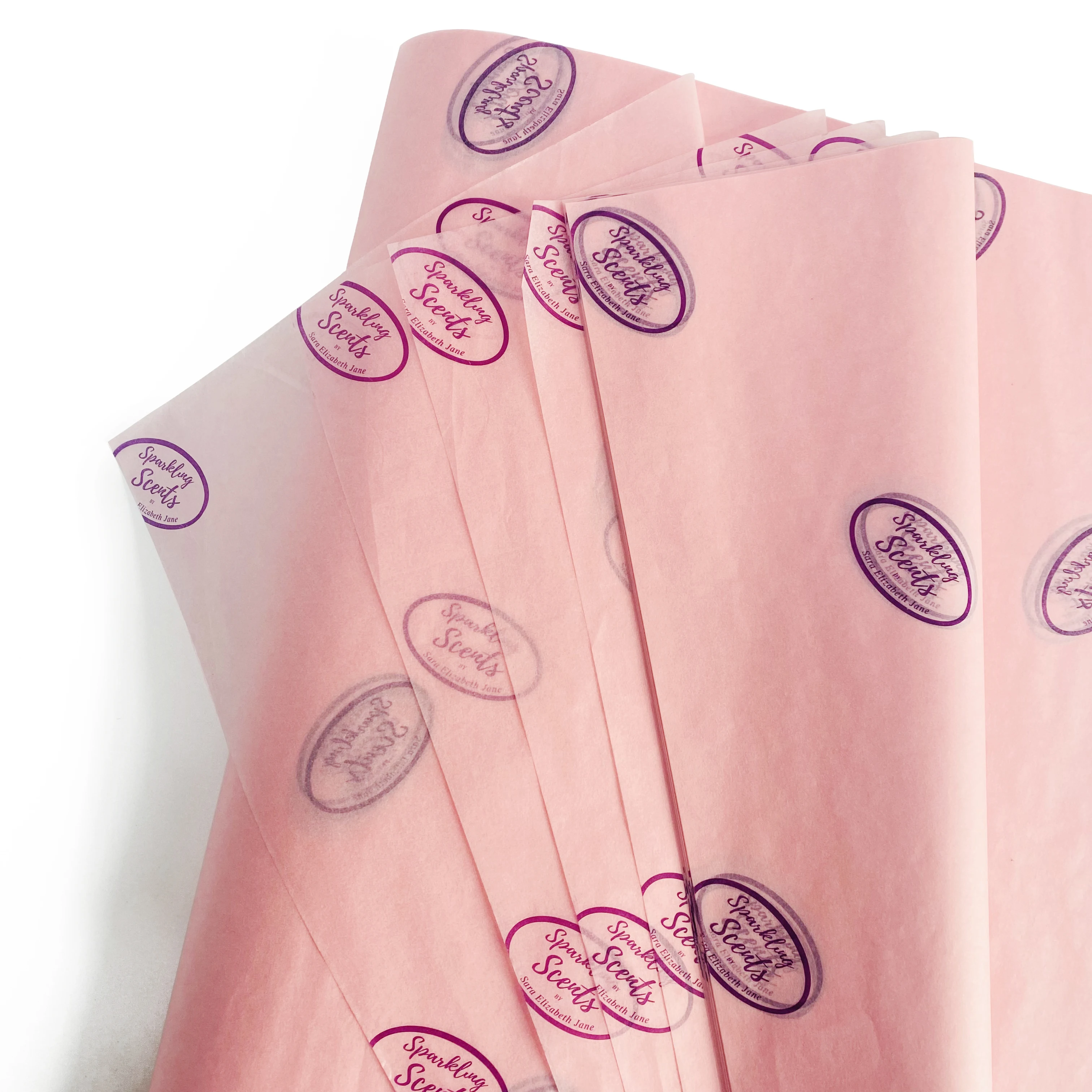 Pink Custom Packaging Clothes Wrapping Tissue Paper Brand Name Printed Wrapping Tissue Paper For Garment/Book/Shoes