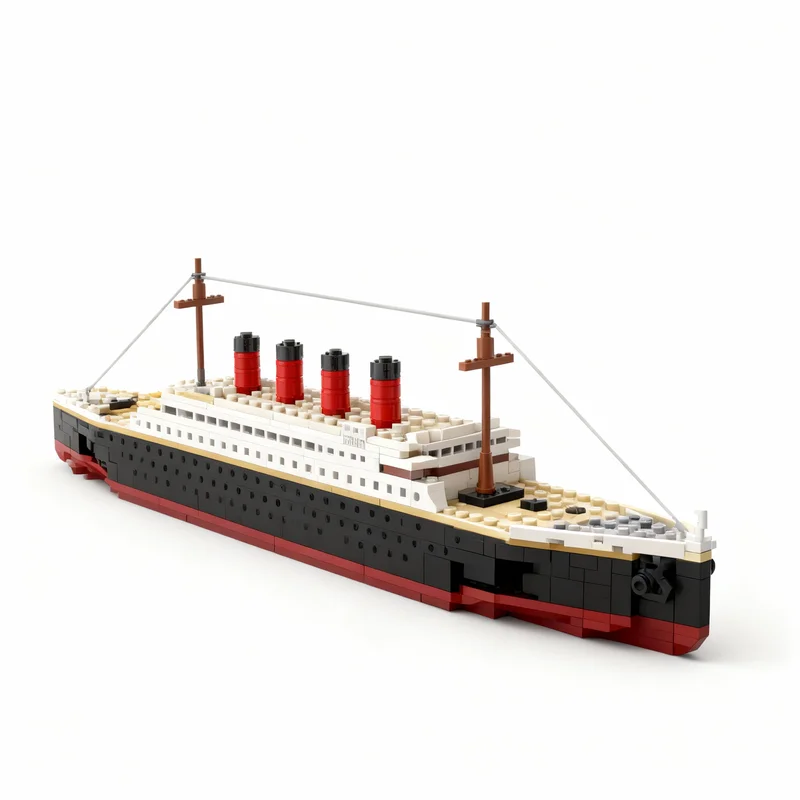 422pcs MOC - The Great Oceanliners - Lusitania Diorama Creator Model Building Blocks Christmas Gifts Toy Construction Craft DIY