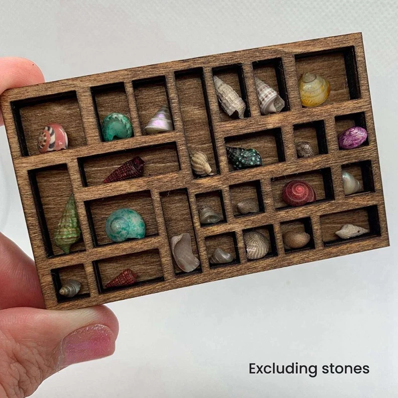 ABYN-20X 1:12 Miniature Trinket Shelf Miniature Crystal Shelf Dollhouse Miniature Decor Printers Tray Miniature