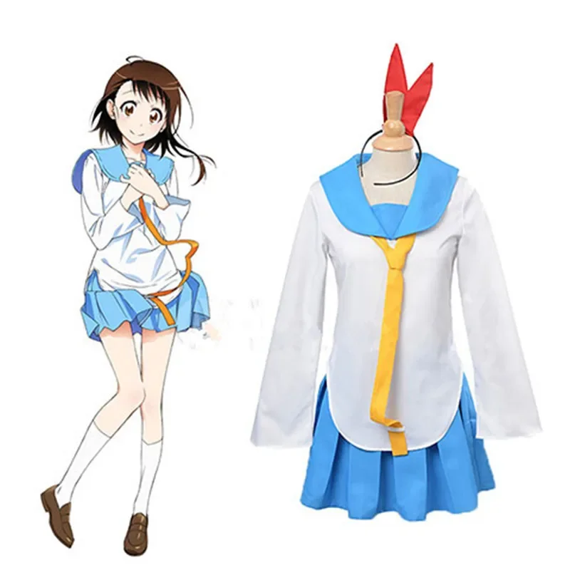 Nisekoi Kirisaki Chitoge Onodera Kosaki Cosplay Costume School Uniform Halloween