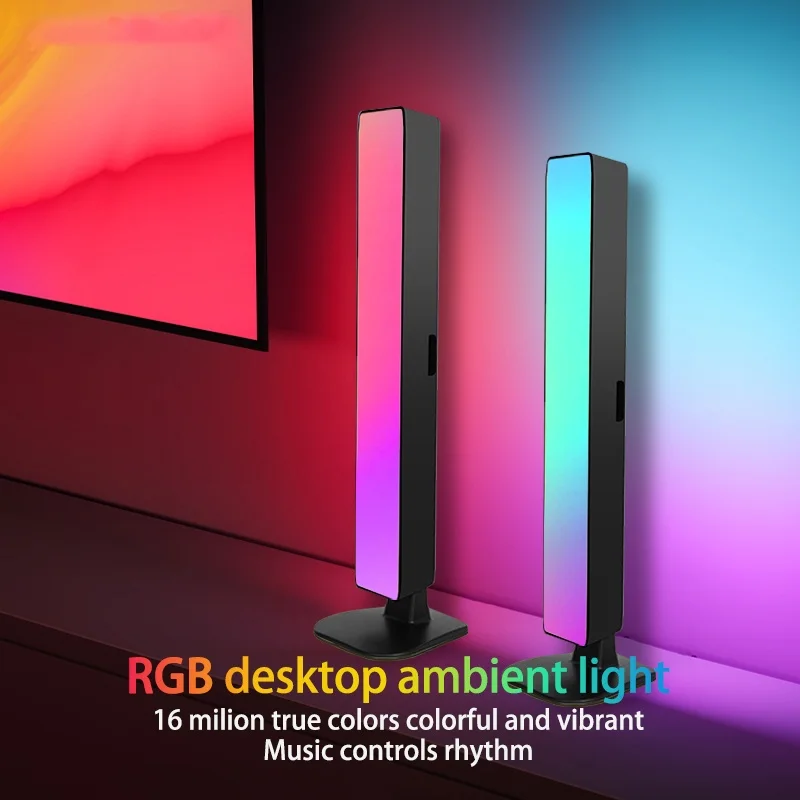 LED Esports Light Smart Wifi Tuya RGB Gaming Light Music Rhythm Sound Pickup Holiday Atmosphere Light Room Desktop Decor Lamp
