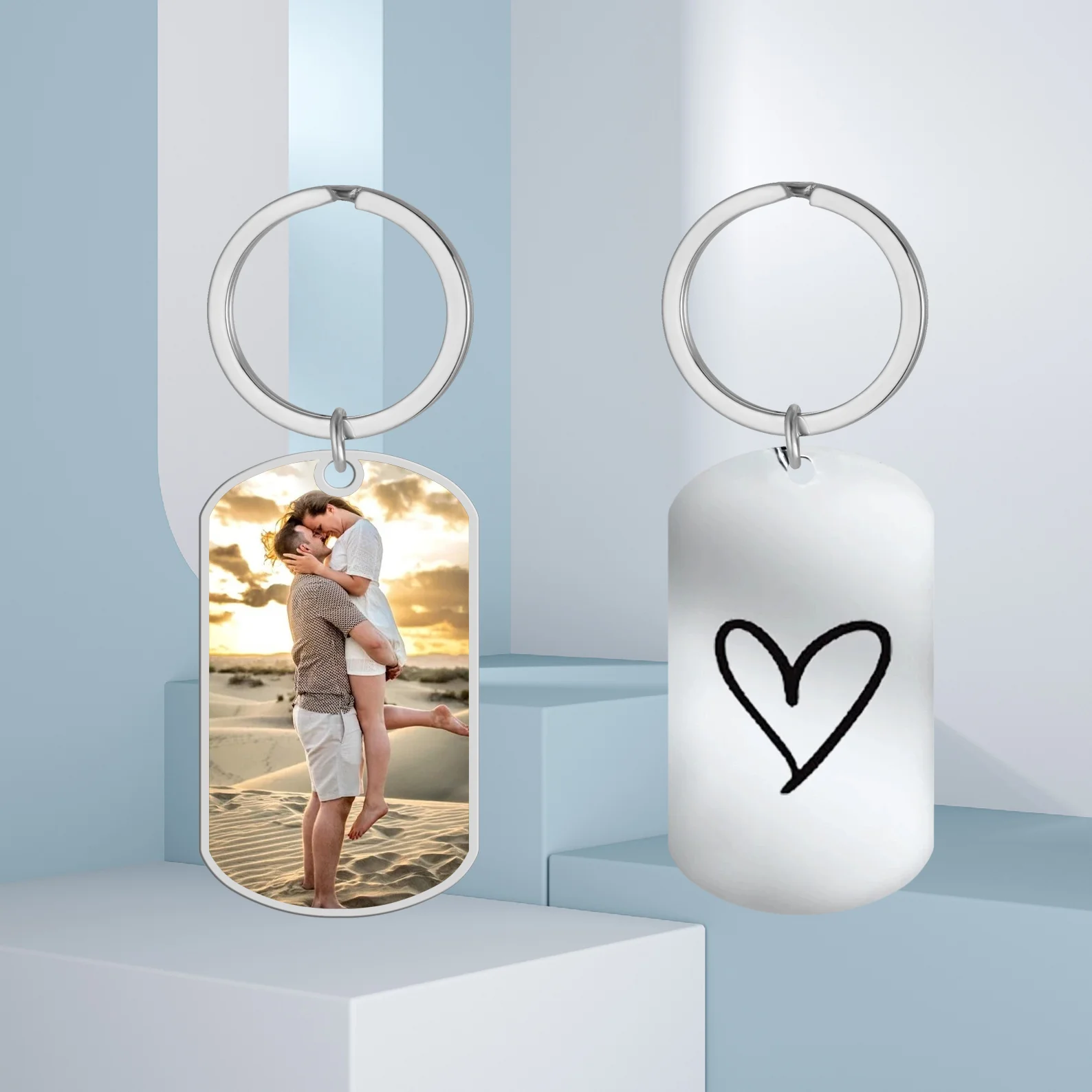 

Custom Keychain Photo, Personalized Text Keychain, Boyfriend Keychain, Wedding Anniversary Gift, Boyfriend Gift, Girlfriend Gift