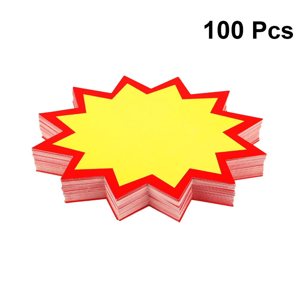 100 قطعة علامات أسعار الورق تسمية ملونة زاهية للمجوهرات سوار ساعة قلادة حلقة كليب على عرض علامة للمتجر