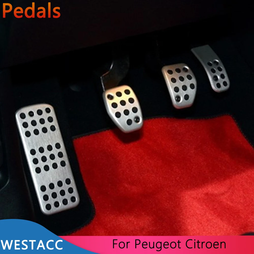 Car Pedals for Peugeot 207 301 307 208 2008 308 408 Cc for CITROEN C3 C4 DS 3 4 6 DS3 DS4 DS6 Gas Brake Rest Pedal Covers