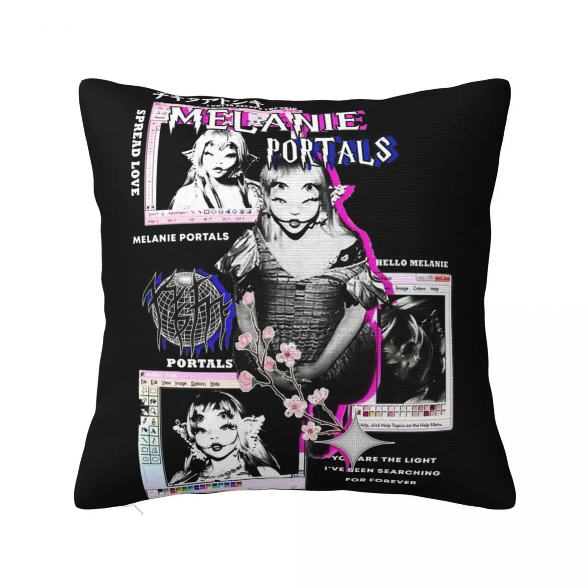 Melanie Martinez Portals Pillowcase Printing Polyester Cushion Cover Decor Pillow Case Cover Home Zippered 40X40cm