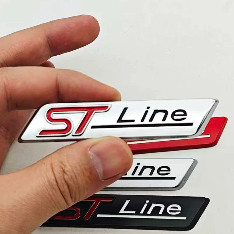 3D Metal ST Line Logo Car Rear Trunk Badge Fender Emblem For Focus Fiesta Mondeo Kuga Puma EcoSport Edge S-Max