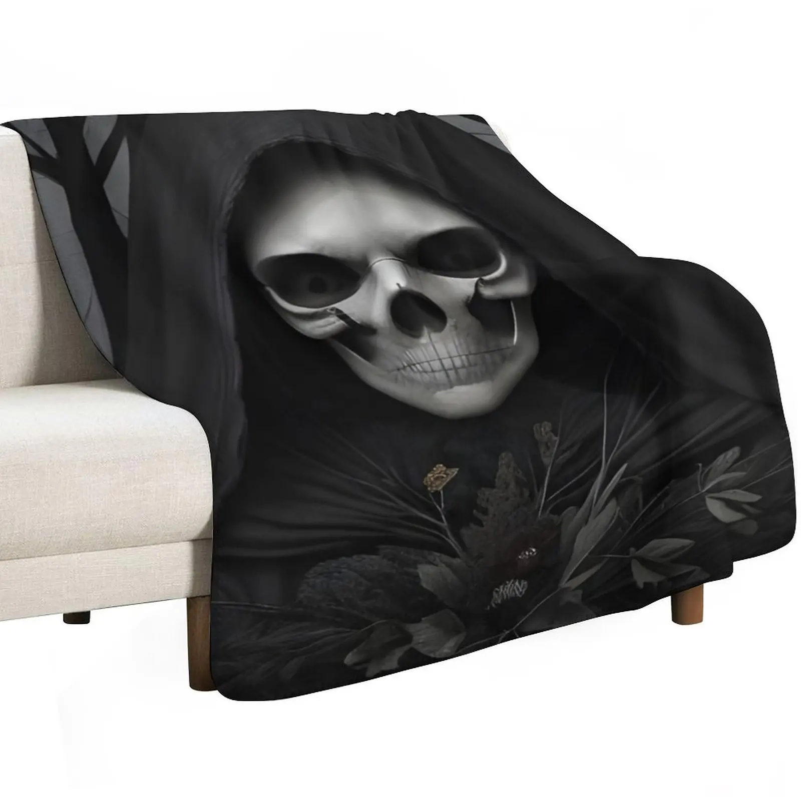 Skeleton bride Throw Blanket Cute Plaid for babies Thermals For Travel Sleeping Bag Heavy Furry Blankets