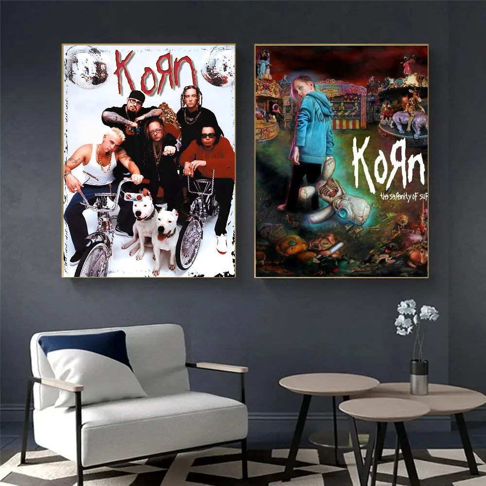 Korn Rock Band Classic Vintage Posters HD Quality Wall Art Retro Posters For Home Room Wall Decor