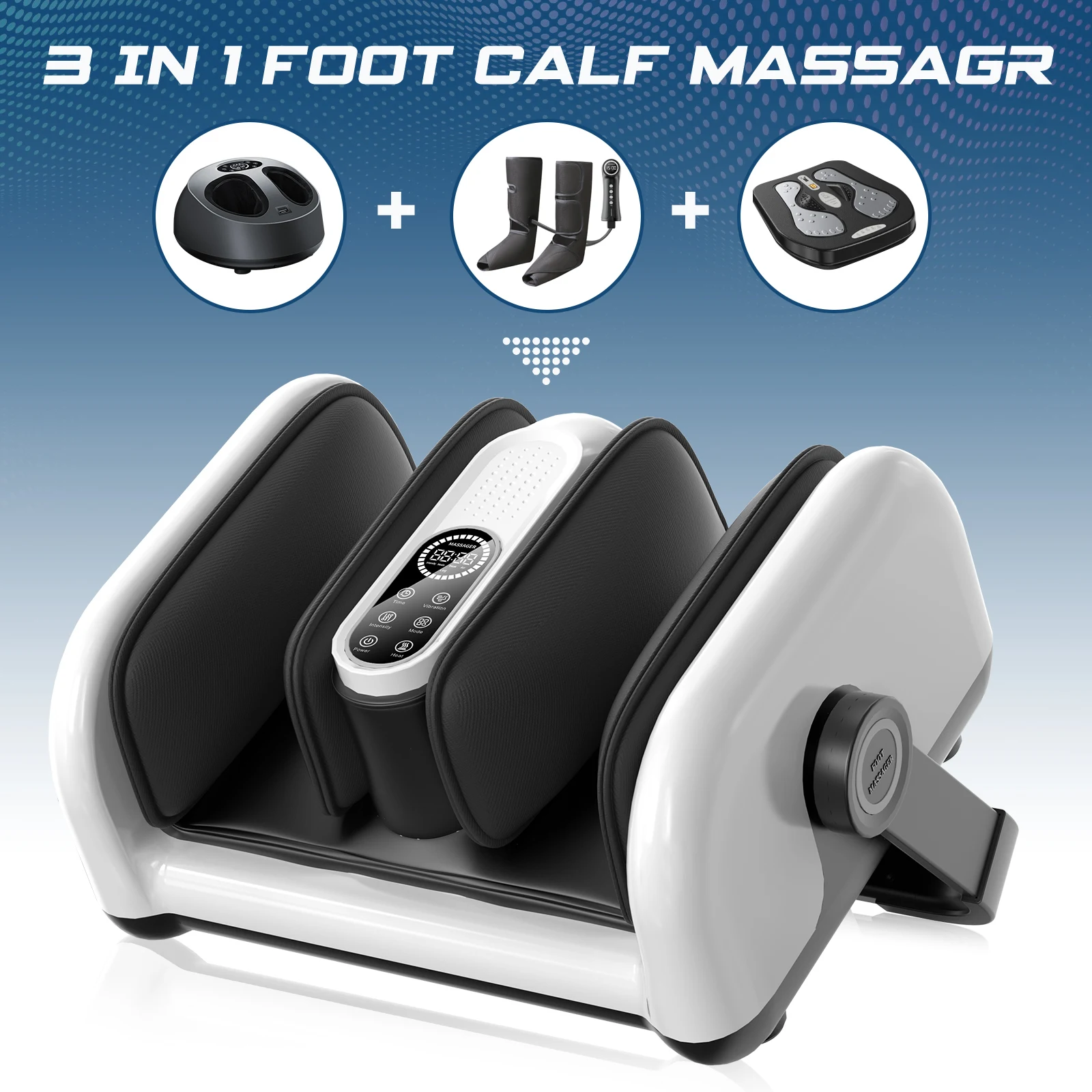 Electric Foot Massage Machine With Heat Remote Home Foot Calf Arm Three-in-one Massager Leg Beauty Machine Kneading Air Massager