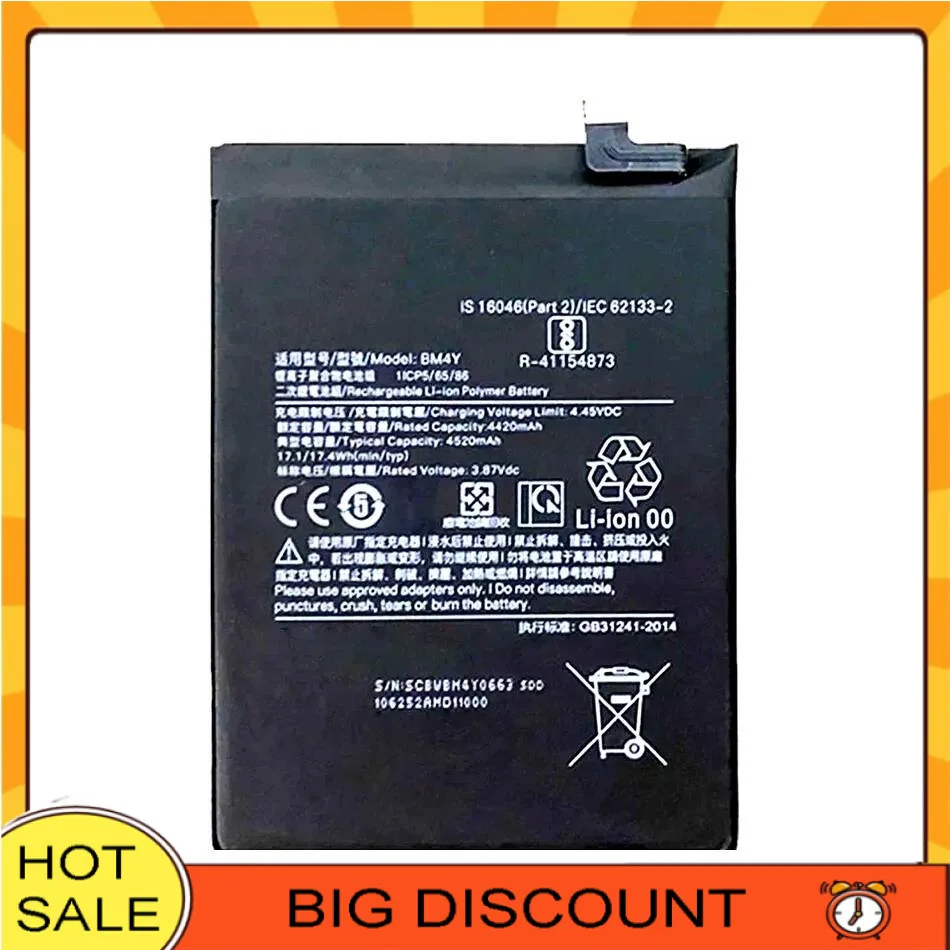 

Mobile Phone Battery Lightweight Environmentally Friendly 4520mAh BM4Y For Xiaomi Poco F3 For Redmi K40 Pro K40Pro