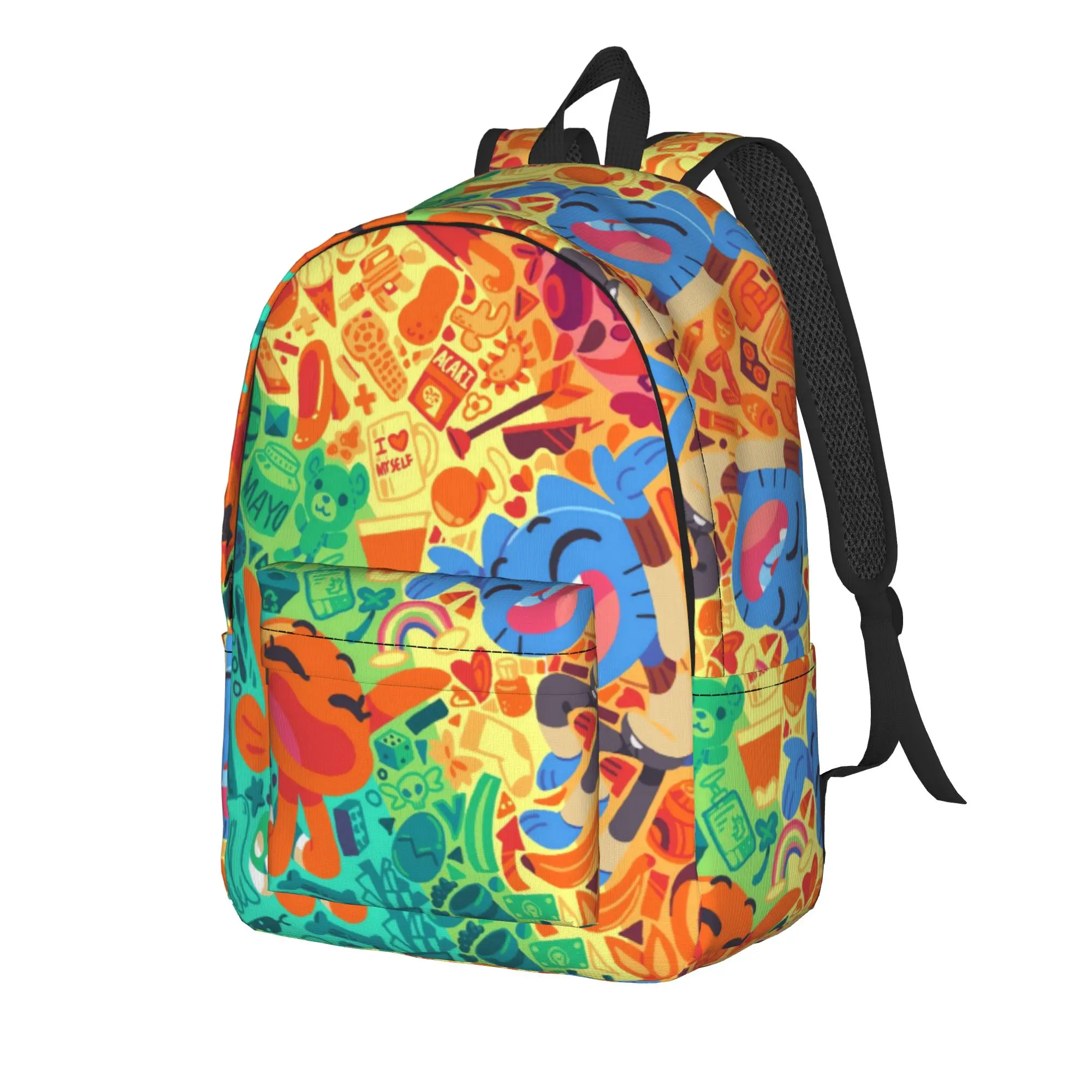 Gumball Gum Ball Watterson Amazing Cartoon Backpack  Trekking Backpacks Men Fun School Bags High Quality Pattern Rucksack