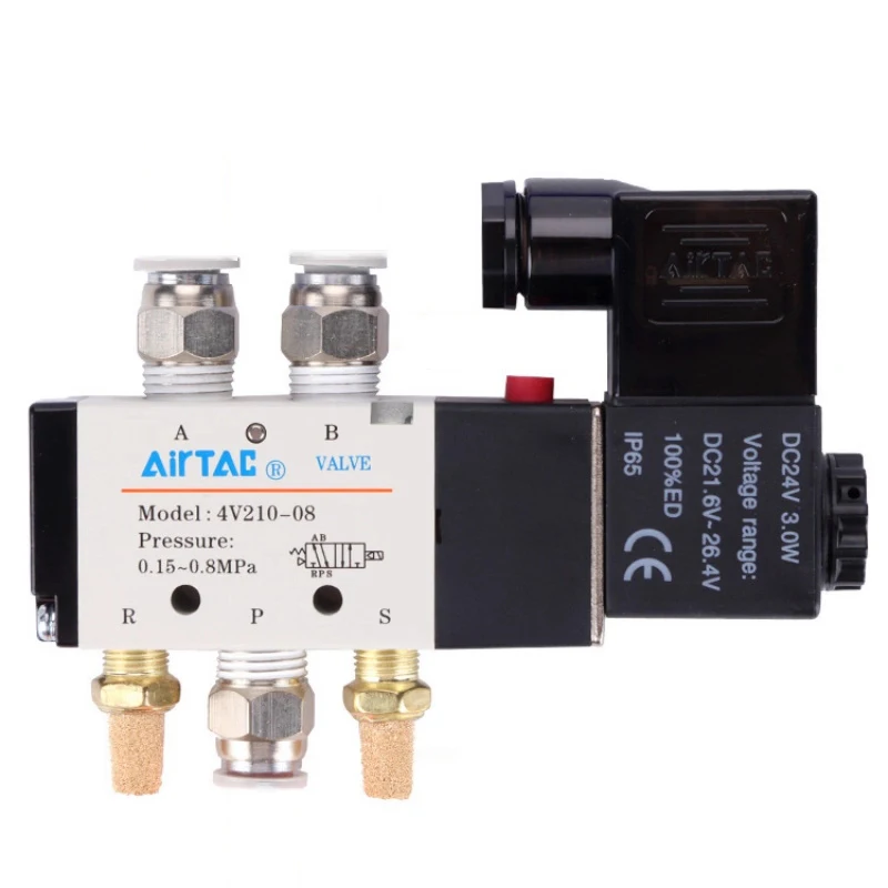 4V110-06 4V210-08 4V310-10 4V410-15 Pneumatic Electric Solenoid Valve Direction Control Solenoid Valve 12V 24V 110V 220V