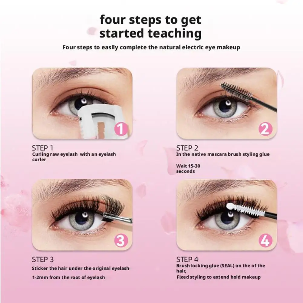 DIY Clusters False Eyelashes Extension Kit Large Capacity Mixed Tray Volume With Glue Eyelash Clusters Kit Fluffy Individual