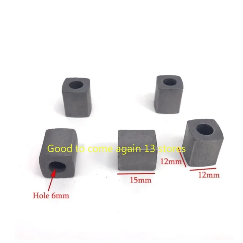 

5pcs EDM Tungsten Conductive Block Carbide L12*W12*H12*Inner Hole6mm for CNC Wire Cut Machine