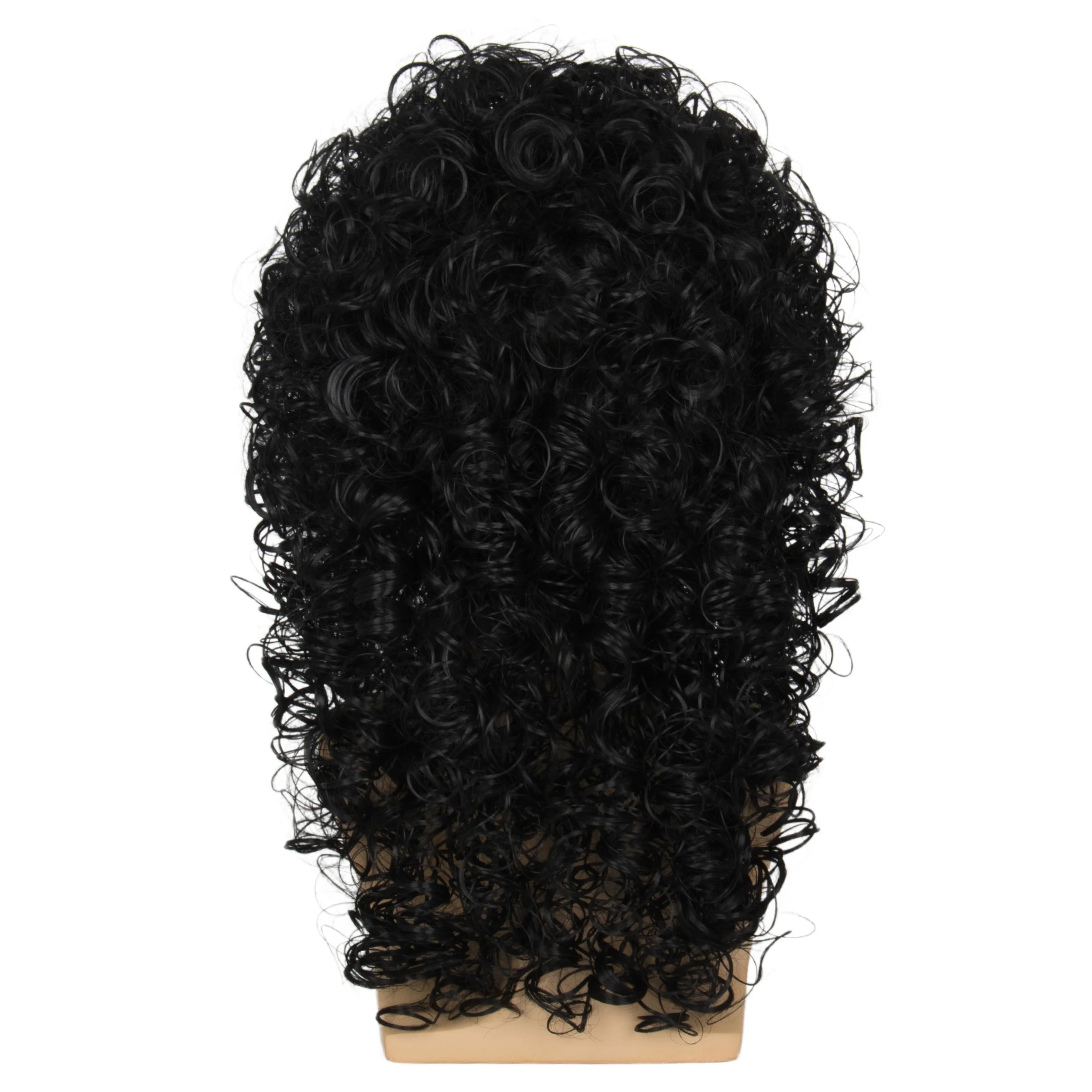 Miss U Hair Mens Wig 70s 80s Mullet Wig Rockstar Wigs For Men Slash Wig Long Black Curly Halloween Party Costume Wig