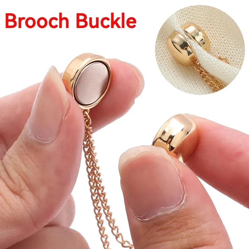 Magnetic Clothing Cuff Links Exquisite Chain Brooch Buckle Sew free Clothes Scarf Trouser Legs Sleeve Buttons Sewing Supply