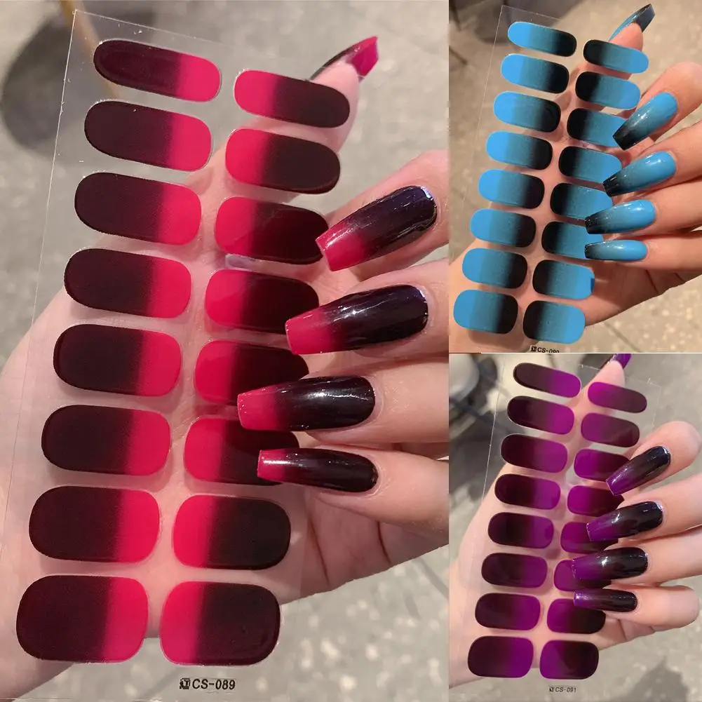 Pegatinas de Gel semicurado para uñas, calcomanías semihorneadas, lámpara Uv completa, puntas de pasta, necesita pegatinas de uñas para mujeres, 6 colores, nuevo