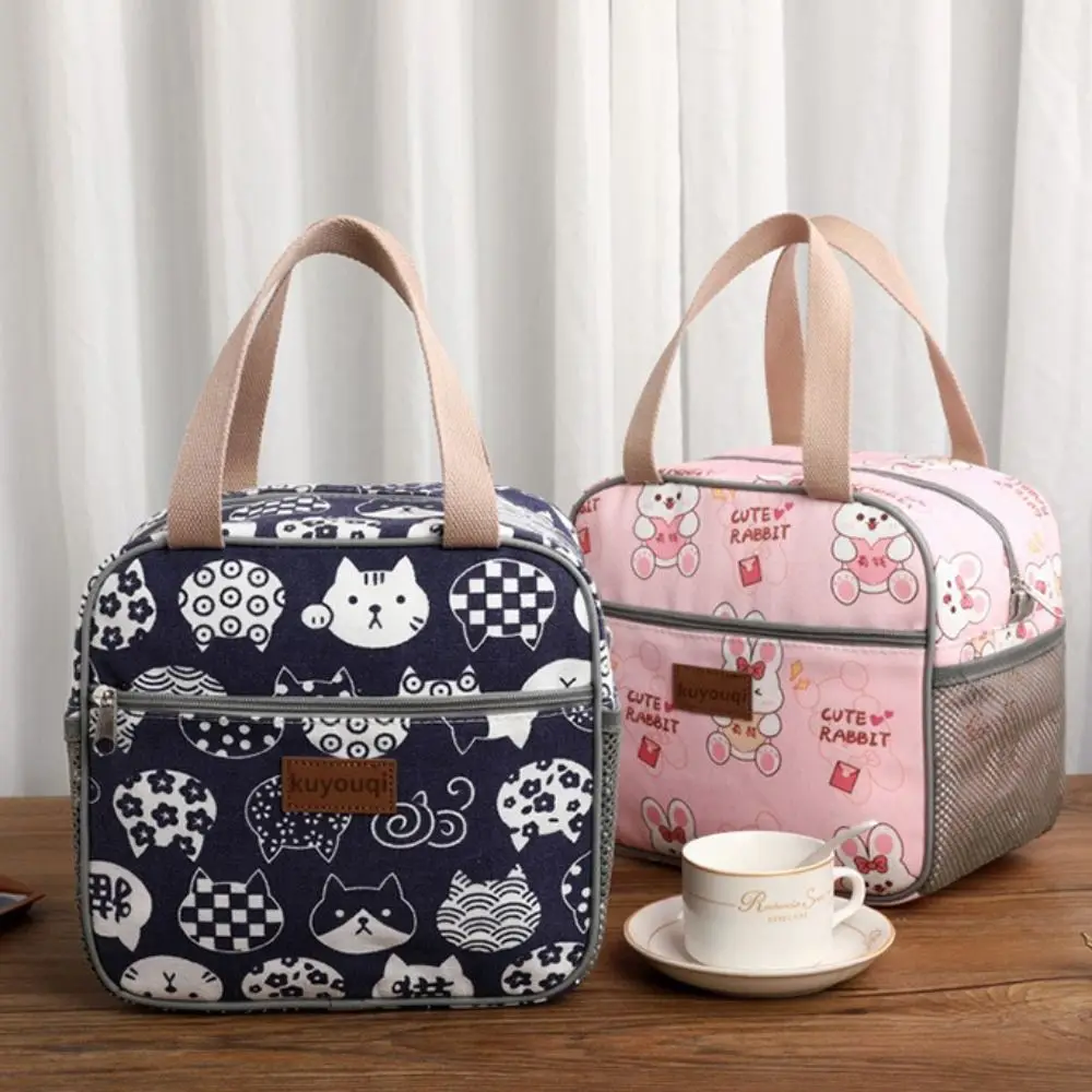 Fashion Handbag Lunch Bag Large Capacity Thermal Waterproof Insulated Bag Cute Kawaii Portable Ice Pack Women
