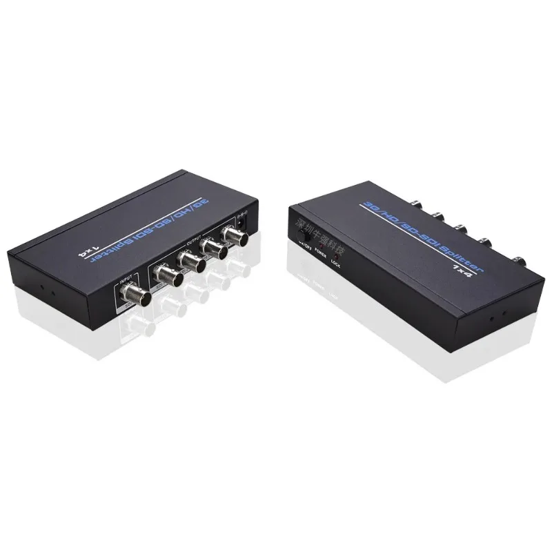 SDI Splitter 1x2 1x4 SD-SDI HD-SDI 3G-SDI SDI Splitter 1 In to 2 Out / 1 In to 4 Out Repeater Extender Transmission