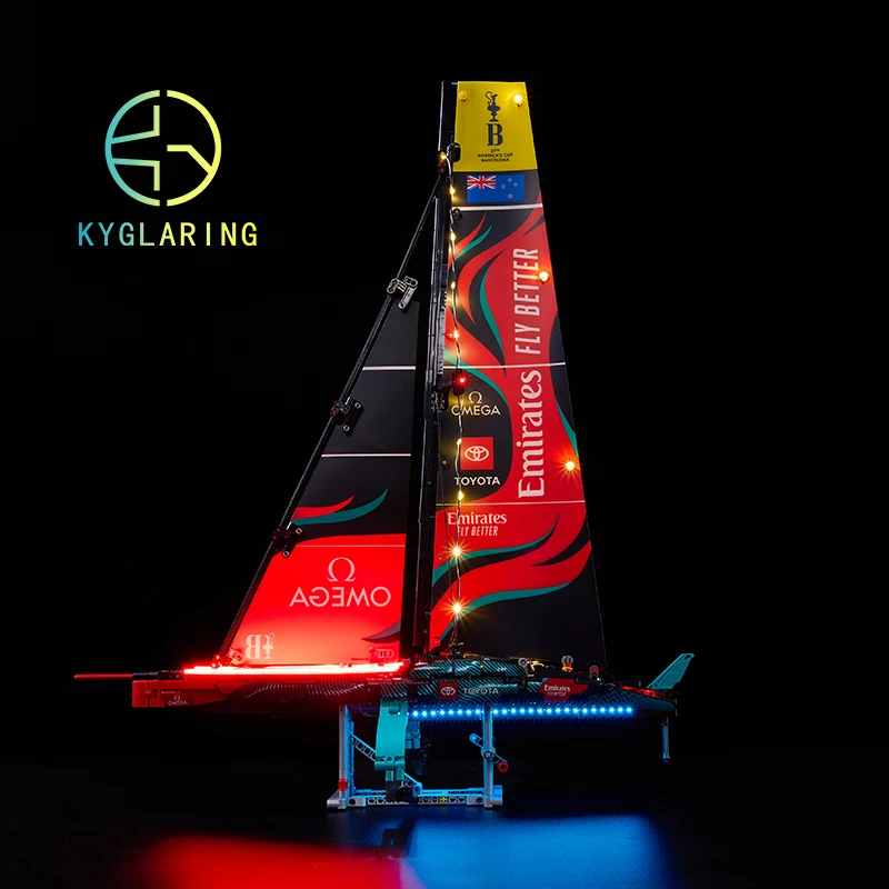 Kyglaring Kit luce LED per Emirati Squadra Nuova Zelanda AC75 Yacht 42174 Set di illuminazione a LED Giocattoli fai da te (Blocchi di costruzione non inclusi)