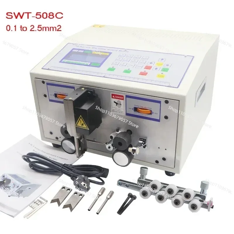 0.1-8.0mm2 Touch Screen Wire Stripping Machine Automatic Adjust Cable Peeling Cutting Cutter Stripper SWT508C SWT508SD SWT508E