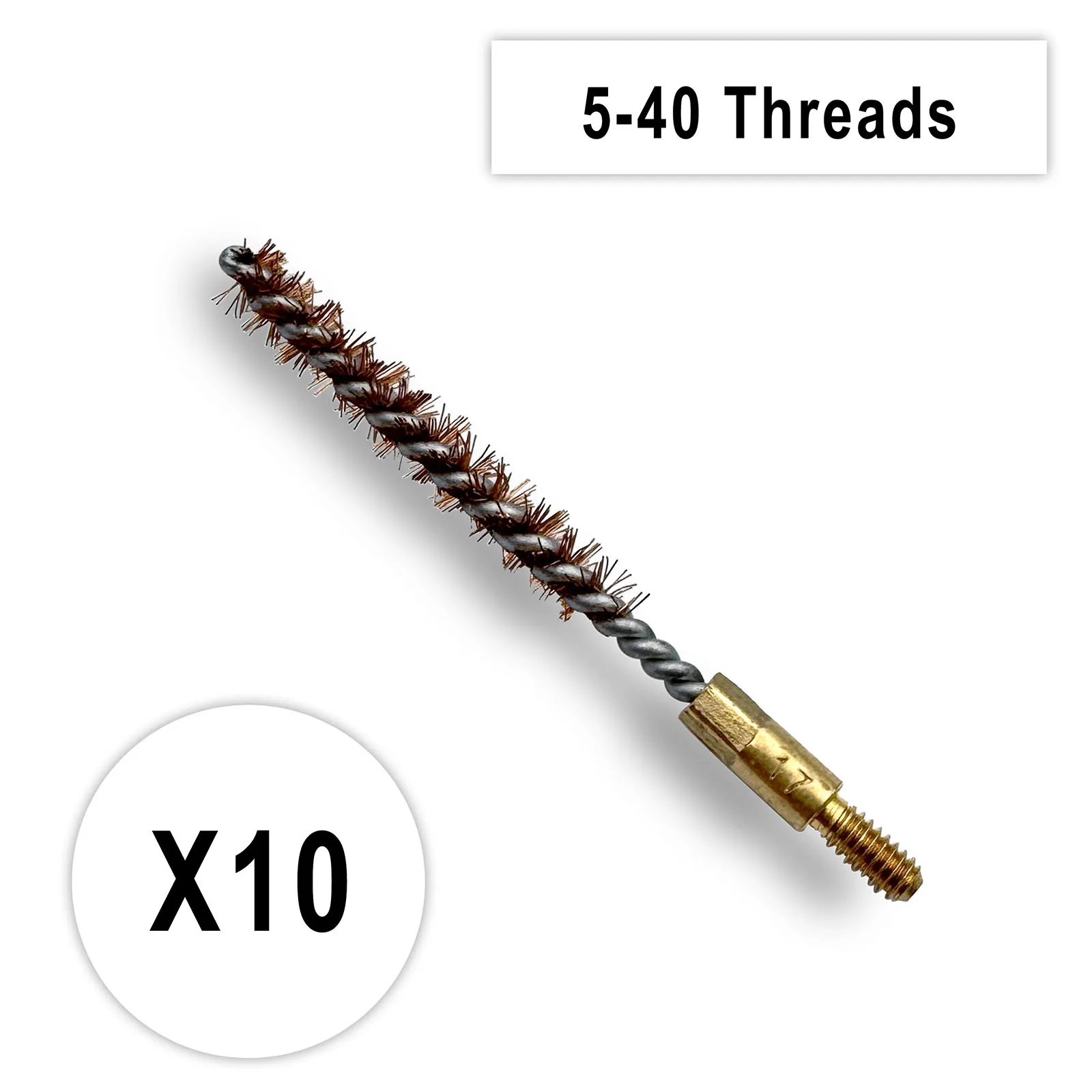 XXLIYA 10pcs Gun Cleaning Bore Bronze Brush .22cal .30cal Steel Chamber Brush for 9mm 12 Gauge 5.56mm Shotgun Pistol Rifle