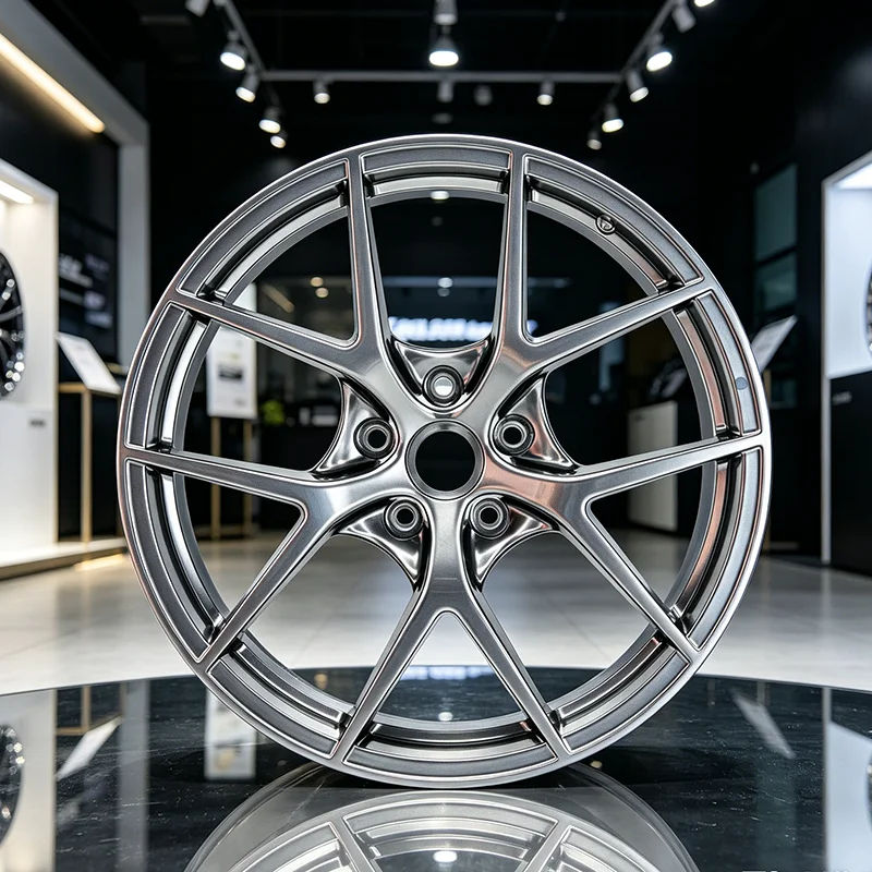 1 Piece Forged Aluminum Alloy Wheel 18-22 Inch 5x112 5x120 Silver Multi-Spoke Rim for BMW Tesla Model 3