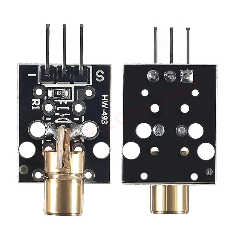 4pcs Laser Sensor Module Non-Modulator Tube Laser Receiver Module with 4pcs KY-008 650nm Laser Transmitter Module for AVR