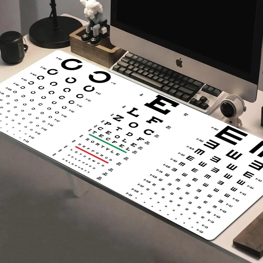 

Medical Eye Vision Chart Mouse Pad Direct selling xxxl Gamer Mousepad Large Mouse Mat Natural Rubber Desk Rug PC Desk Mats Desig