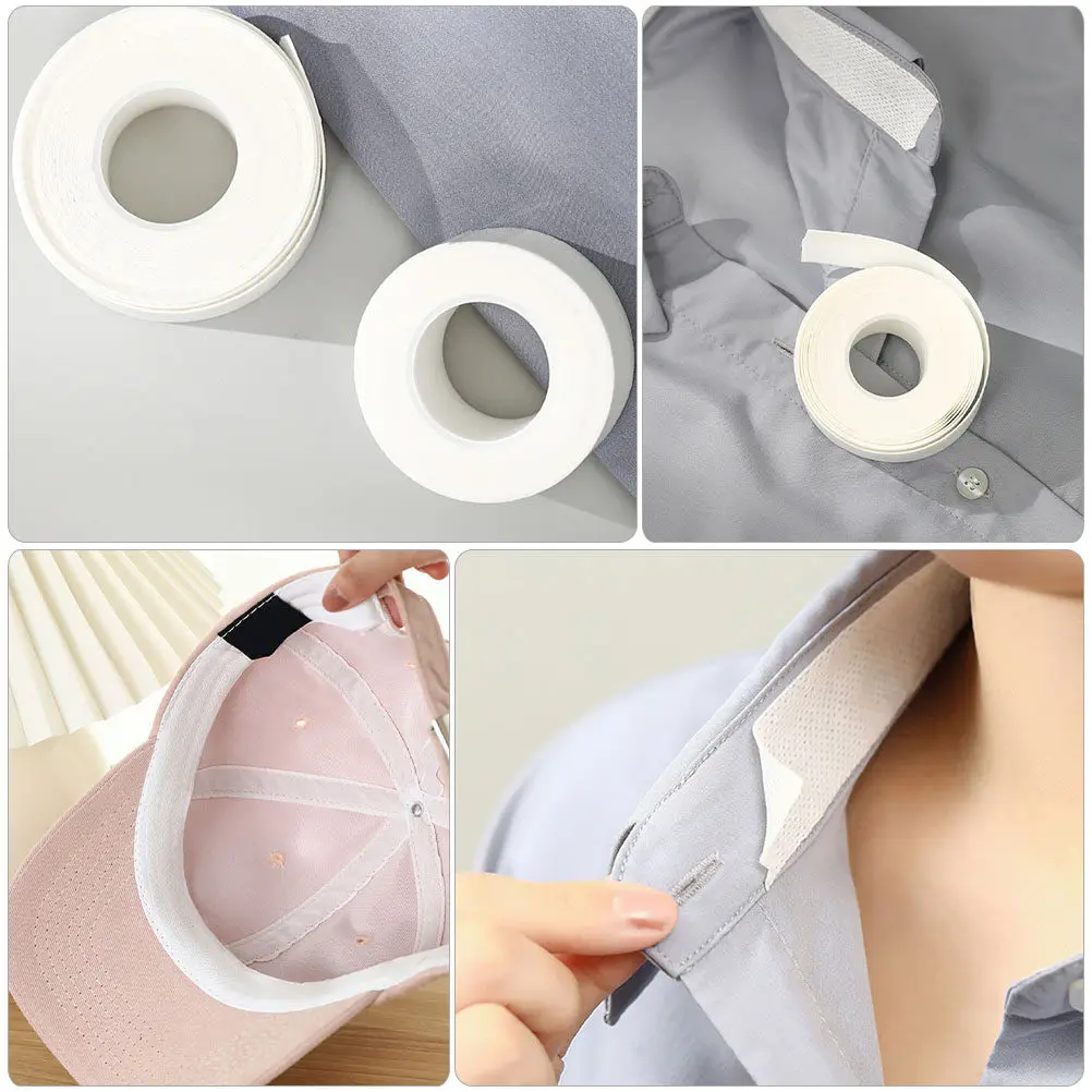 

3 Rolls Hat Sweat Liner Breathable Non-Woven Absorption Pad Sticky Sweat Protector for Shirts Hats T-Shirts Collar Hat Lining