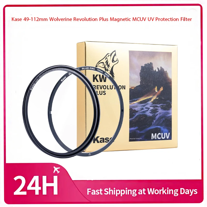 

Kase 49-112mm Wolverine Revolution Plus Magnetic MCUV UV Protection Filter with Inlaid Adapter Ring
