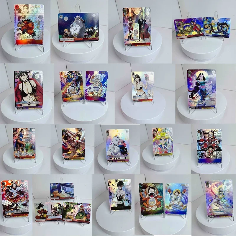 Personajes de Anime Demon Slayer Kamado Nezuko Kochou Shinobu DIY tarjeta de colección de textura casera juguetes de regalo de cumpleaños de Navidad