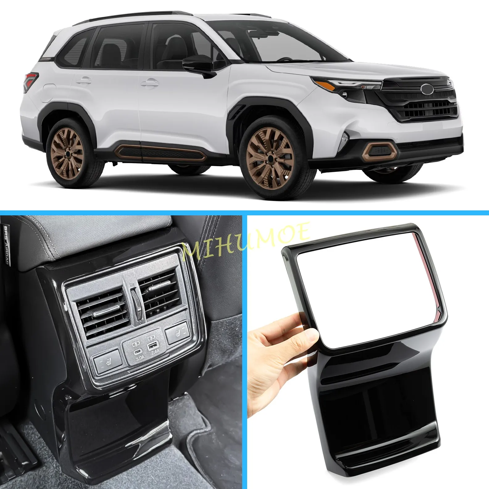 

Для Subaru Forester / Wilderness 2025 2026: Накладка на рамку вентиляционного отверстия центрального консольного воздуховода, 1 шт.