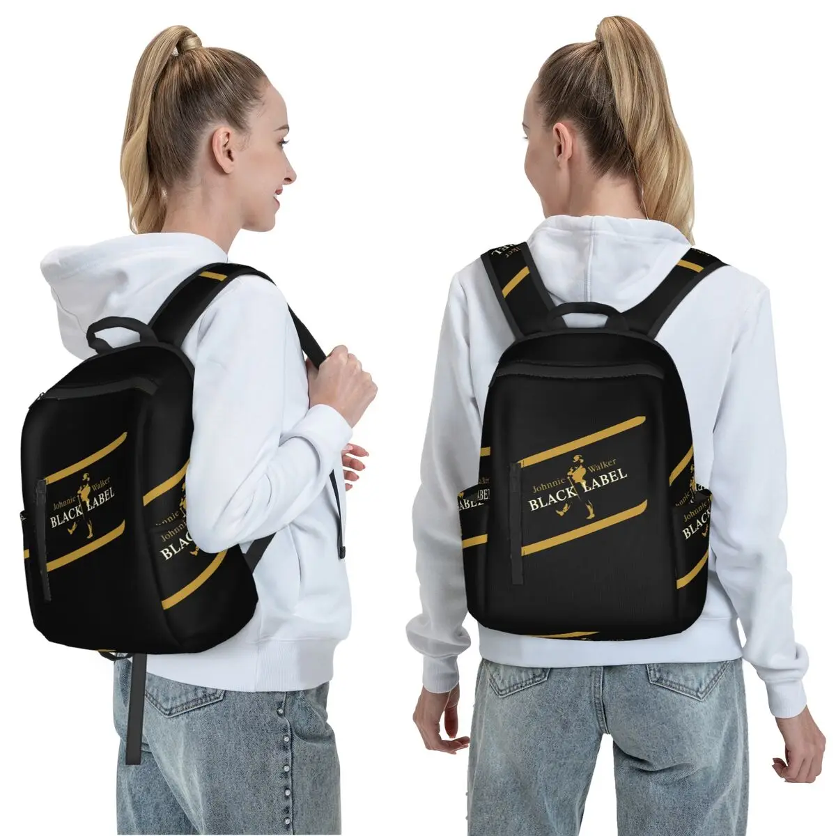 Johnnie Walker Backpack Daypack Large Capacity Children BookBag School Bag Shoulder Bags for Men Women